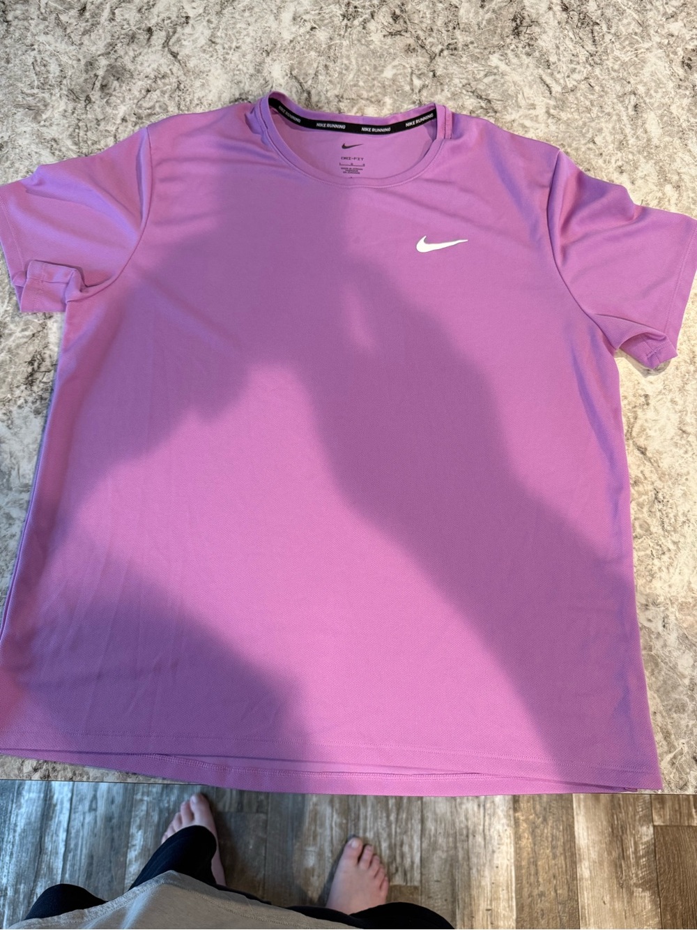Nike Dri-FIT Running Shirt Women’s Large Violet Short Sleeve Athletic Top